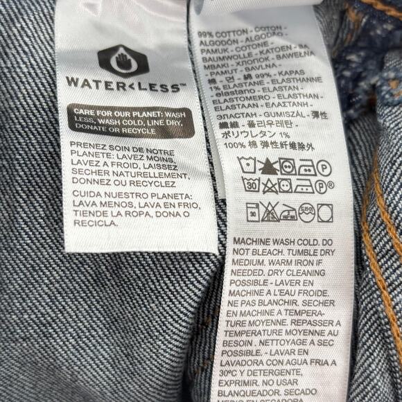 Levi's Blue From a Dream Dark Wash Ribcage Straight Ankle Jeans - Picture 11 of 12